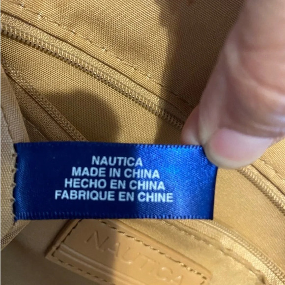 Nautica Tan medium Handbag with braided Handles . Like New condition. - Picture 6 of 12